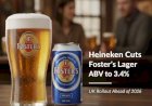 Heineken Cuts Foster’s Lager ABV to 3.4% Ahead of 2026 UK Rollout