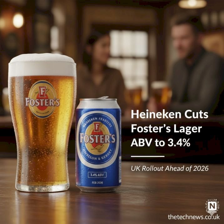 Heineken Cuts Foster’s Lager ABV to 3.4% Ahead of 2026 UK Rollout