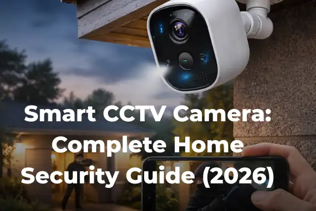 Smart CCTV camera installed outside a home providing modern security surveillance