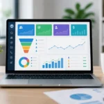 Lead Management Software dashboard showing lead tracking and sales pipeline management