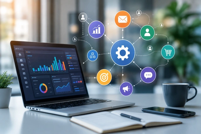 Marketing Automation Software dashboard helping businesses automate marketing campaigns and lead nurturing